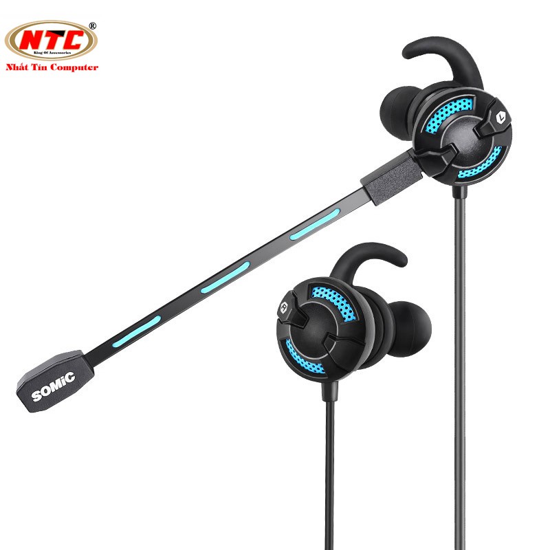 Tai nghe bluetooth chuyên game Somic G618 Pro - Tích hợp micro có thể tháo lắp (Xanh đen)