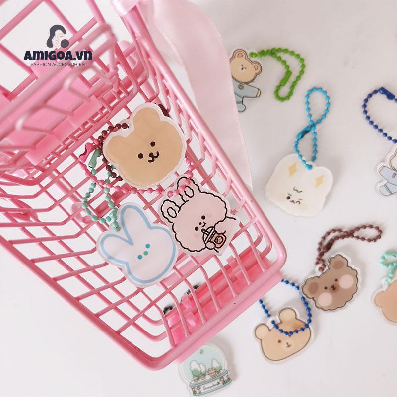 Móc Khóa Bằng Acrylic Họa Tiết Hoạt Hình Dễ Thương