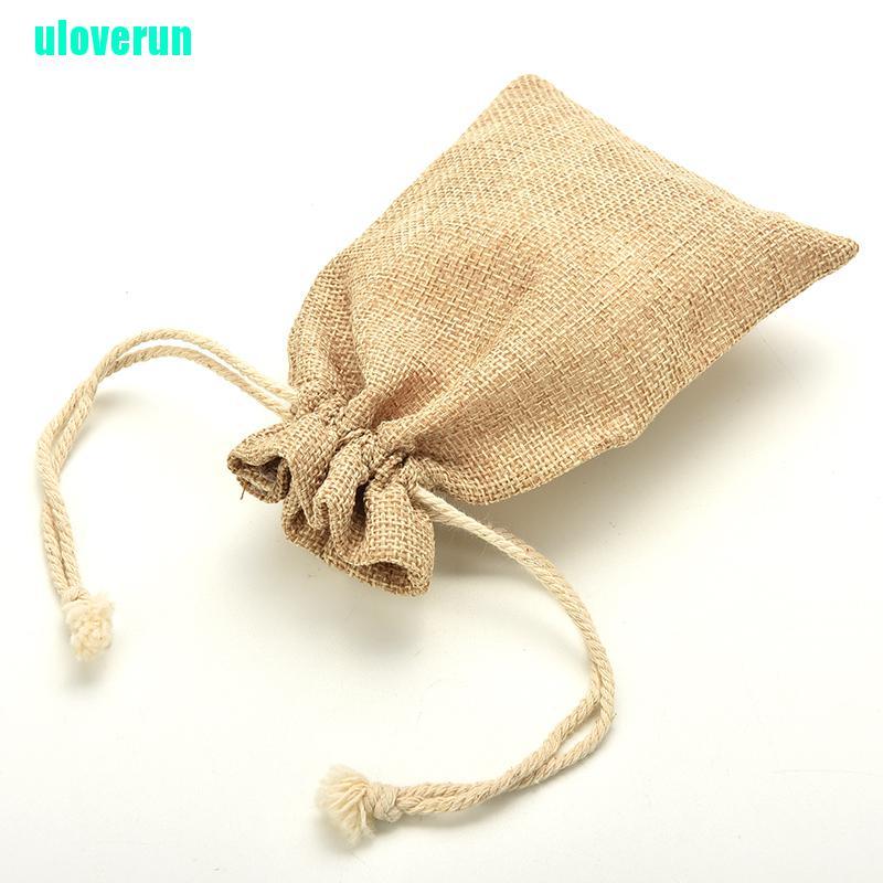 Túi Dây Rút Mini Bằng Vải Bố Mộc Mạc Dành Cho Tiệc Cưới