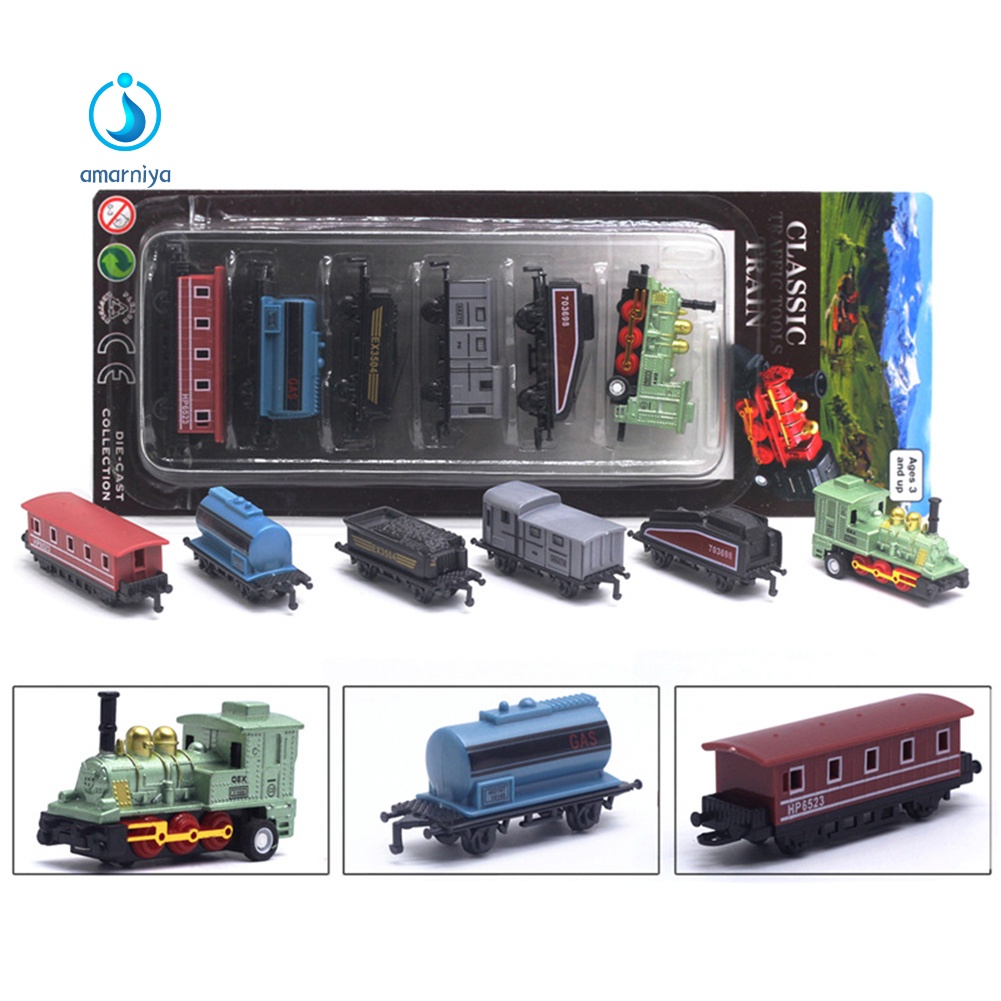 6 Mô hình xe lửa hơi nước 6 trong 1 giáo dục sớm