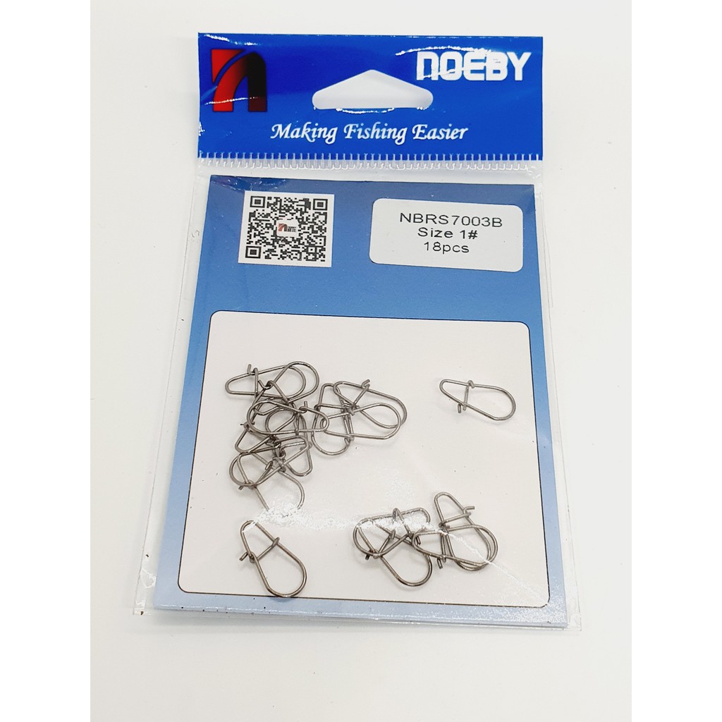 Bộ 18 khóa link câu cá Noeby Snap 3 size nhỏ gọn với sức tải tốt. Khóa linh câu lure giá tốt chất lượng