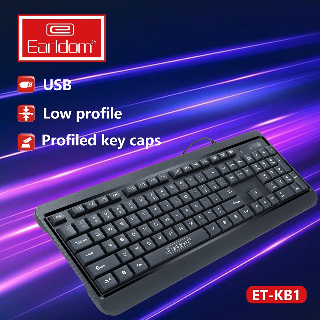 Bàn Phím Máy Tính Cơ Có Dây Chính Hãng Earldom ET-KB1 Gõ Cực Êm Siêu Bền