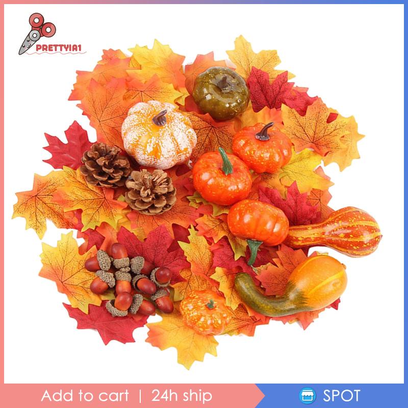 Bí Ngô Nhân Tạo Bằng Xốp Trang Trí Halloween / Giáng Sinh / Giáng Sinh [Prettyia1]