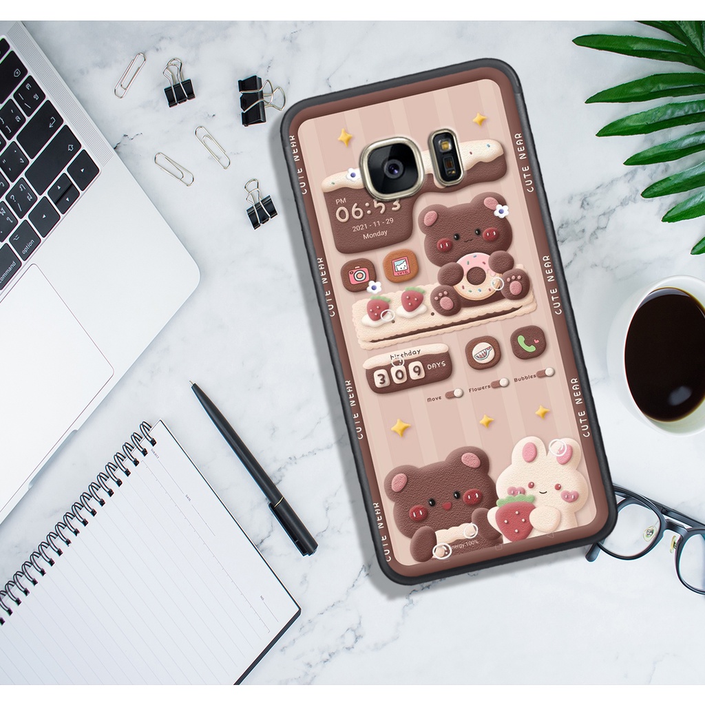 Ốp Lưng SamSung A9 PRO - C9 PRO - NOTE 7 - NOTE FE - A8 STAR , In Hình "Lovely Bear". Đẹp, Bền, Màu Sắc Bắt Mắt.