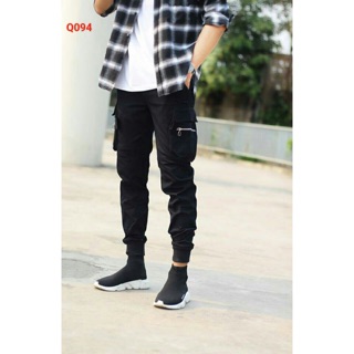 Quần jogger kaki túi hộp khóa zip cực chất nam - Quần thể thao kaki nam JKTH4