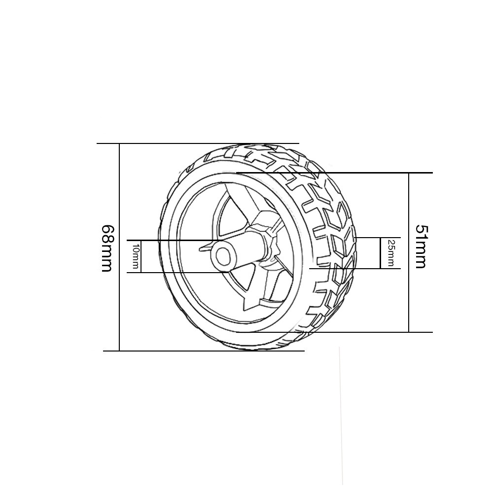 Động cơ bánh xe thông minh tự làm cho xe robot điều khiển từ xa