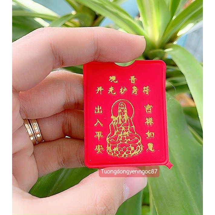 Kim bài Phật Bà Quan Âm cầu bình an