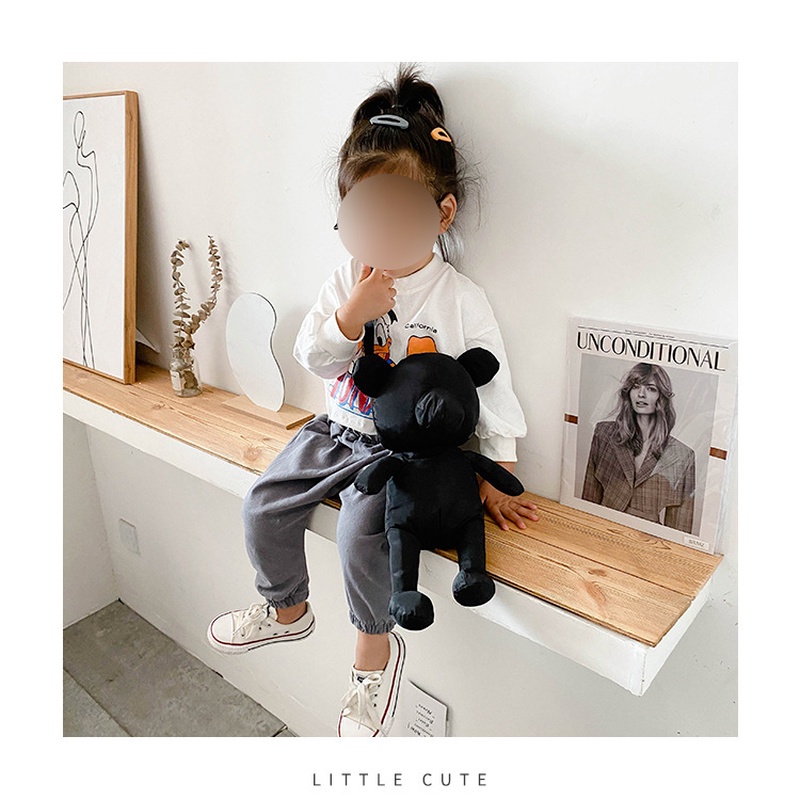 Túi Đeo Chéo Hình Gấu Nhồi Bông Dễ Thương Phong Cách Hàn Quốc Cho Nữ GYLXB070