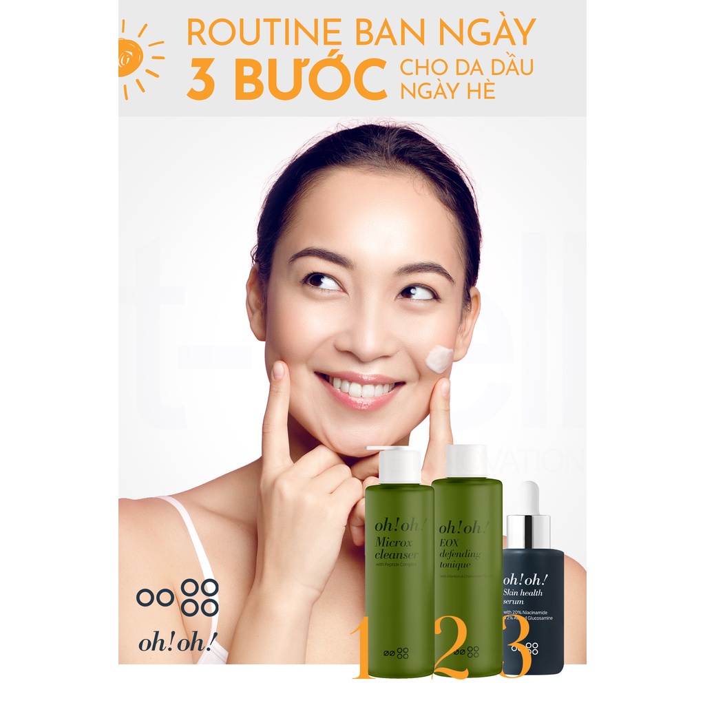 Sữa Rửa Mặt Detox Làm Sạch Sâu Cho Mọi Loại Da oh!oh! Microx Cleanser (with Peptide Complex) (150g)