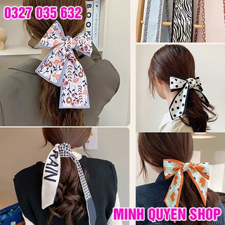 Khăn Lụa Buộc Tóc Quàng Cổ Đa Năng Kích Thước 100x8 cm Hot Trend