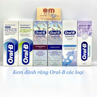 [Made in Germany] Kem đánh răng Oral B các dòng Best Seller của hãng, bill mua tại siêu thị Pháp