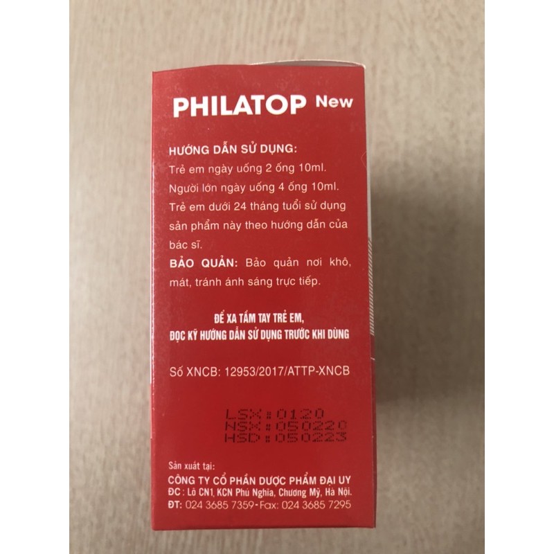 PHILATOP con hươu ống nhựa 10ml - hộp 20 ống - dùng cho trẻ biếng ăn, chậm lớn, người già, tăng sức đề kháng