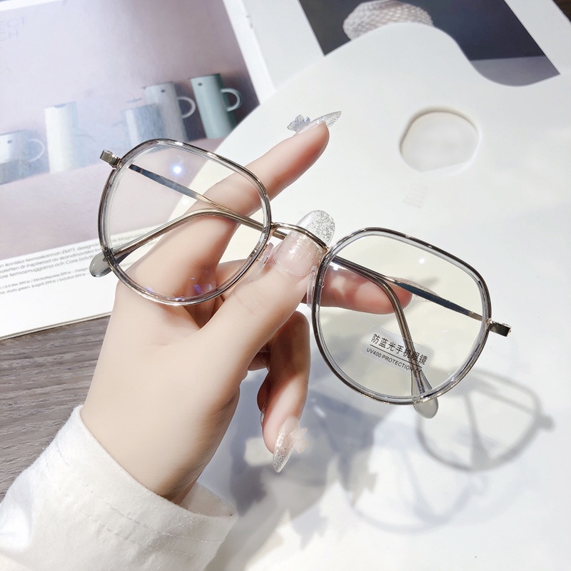 Kính Mát TR90 Gọng Vuông Oversized Chống Ánh Sáng Xanh Cho Nữ