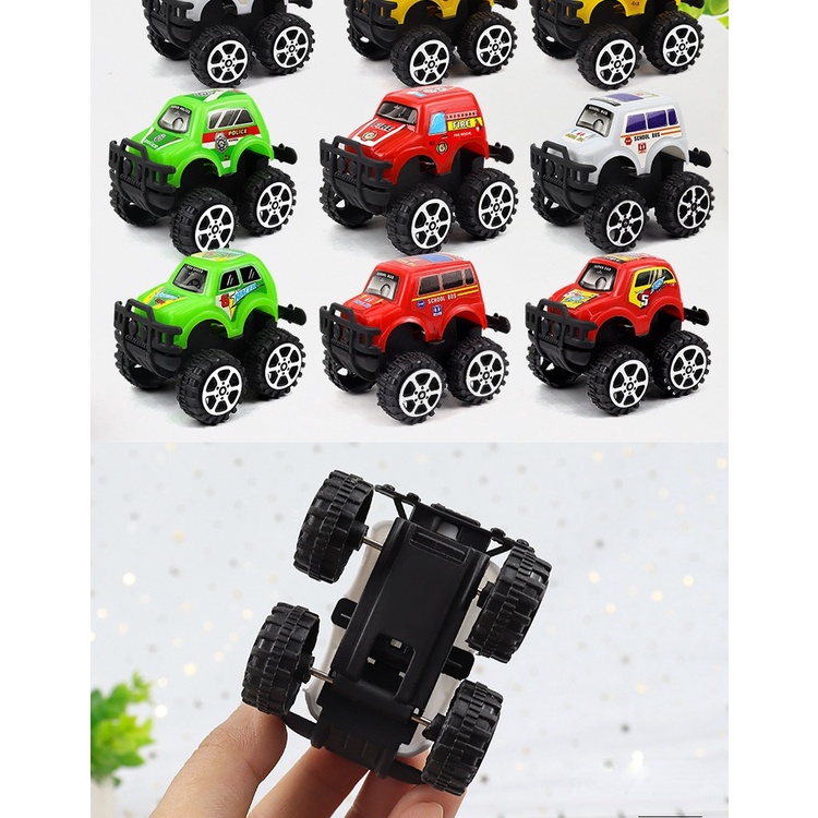 1 Bộ Đồ Chơi Lắp Ráp Xe Hơi Hoạt Hình Bằng Nhựa Màu Trơn Cho Bé