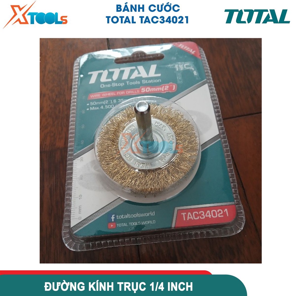 Bánh cước mài tròn TOTAL đường kính 50-100mm, trục 1/4inch, đường kính dây cước 0.3mm, dùng bào, mài -CHÍNH HÃNG-XTOOLS