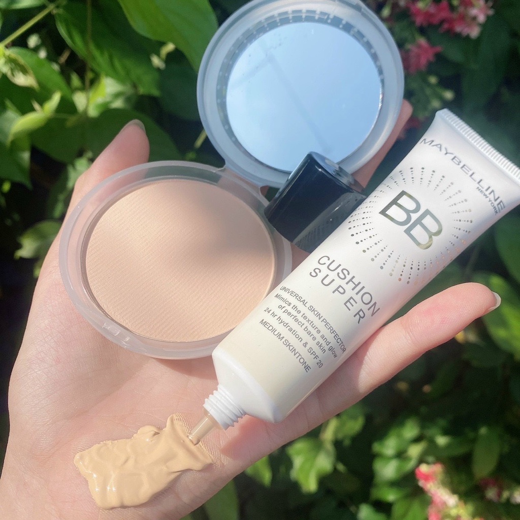 Set trang điểm kem nền phấn phủ BB