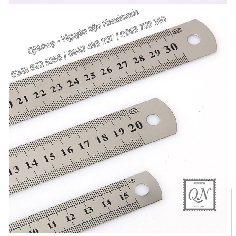 Thước kẻ sắt 30cm, dao trổ, nhíp...