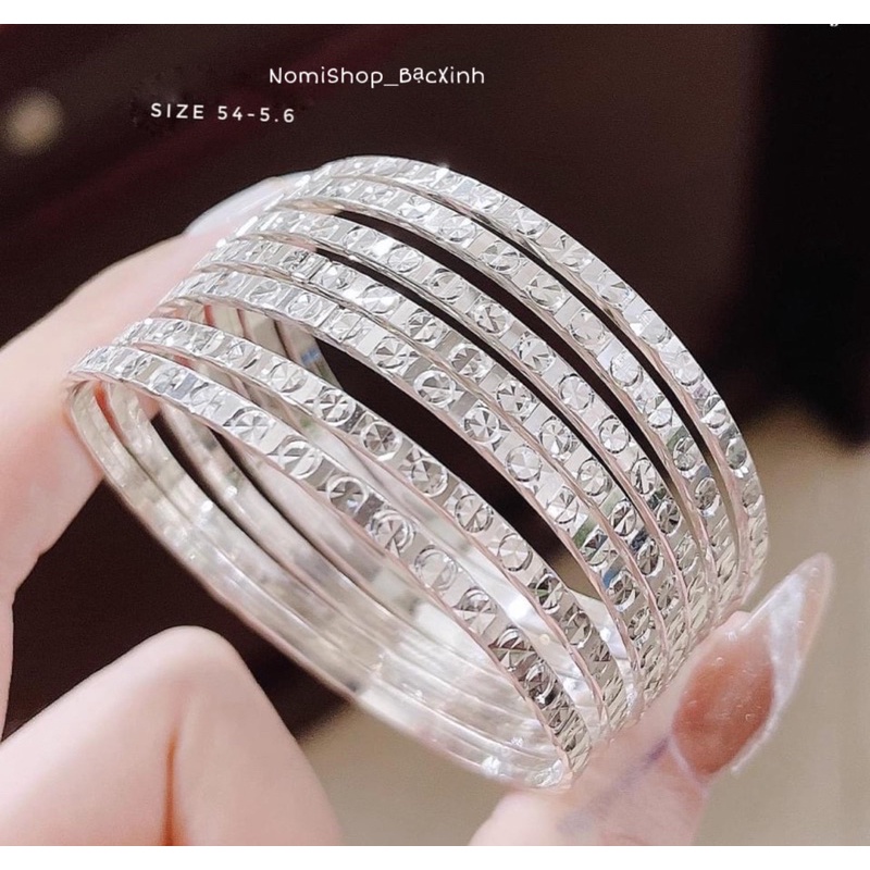 Vòng tuần Bạc siêu sang chảnh về nhiều hoa văn  chưa bao giờ hết Hot Mainomi Shop Bạc Xinh