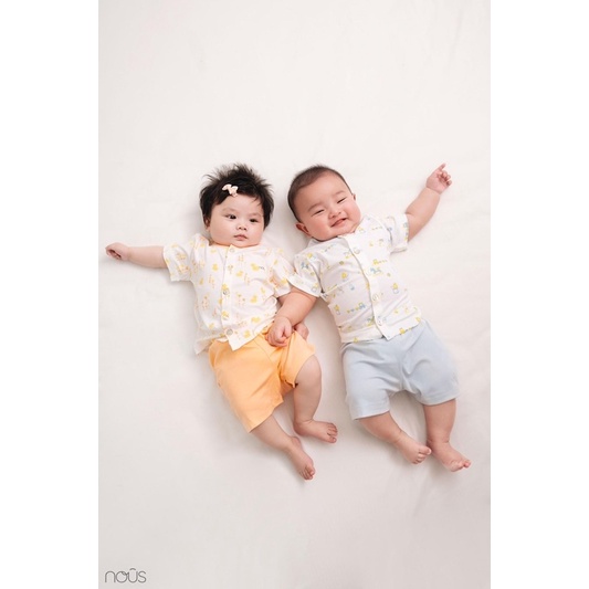 Nous Bộ Quần Áo Cộc Cài Thẳng Nous - Chất Liệu Nu Petit Bé Gái - Bé Trai (Size từ 3-6 Tháng Đến 9-12 Tháng)