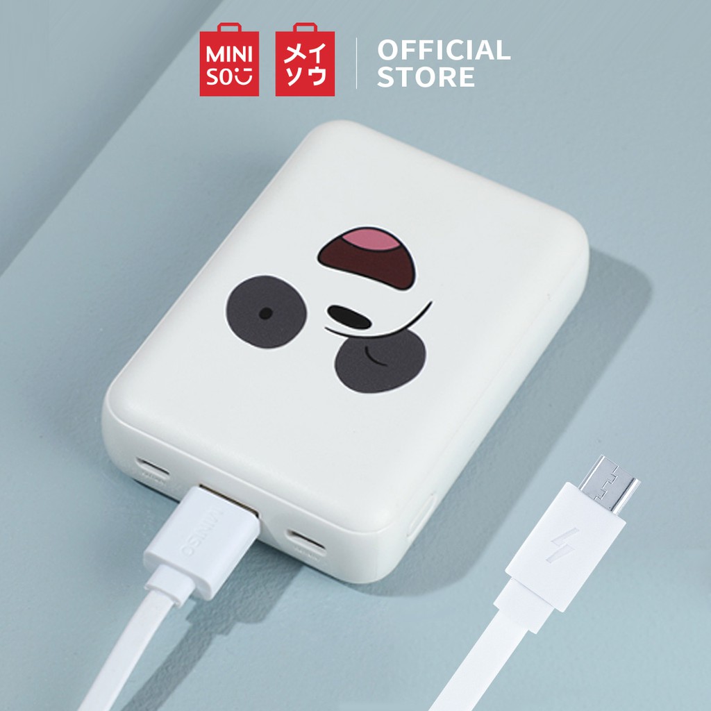 Pin Sạc Dự Phòng 10000mAh Miniso x We Bare Bears cục sạc dự phòng sạc dự phòng cute sạc dự phòng 10000mah