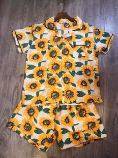 Bộ pizama hình chất kate thái
