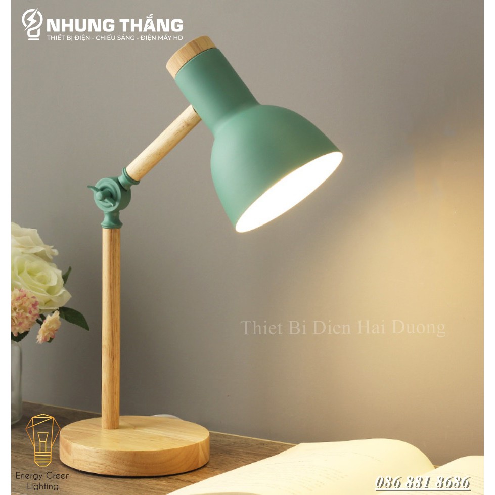 Đèn Học, Đèn Để Bàn Làm Việc Vintage DB-3046 - Điều Chỉnh Góc Chiếu Sáng -Tiết Kiệm Điện - Tặng Kèm Bóng LED