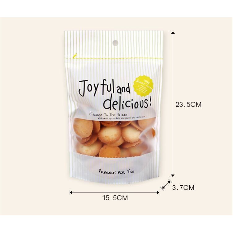 Bịch 10 Túi Zip Joy Ful And Delicious Kẻ Sọc | BigBuy360 - bigbuy360.vn