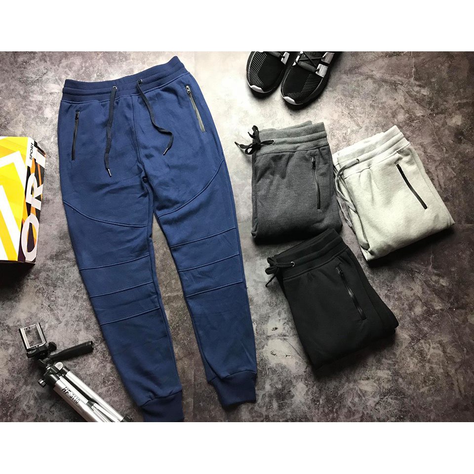 [Mã SKAMSALEP6 giảm 10% TỐI ĐA 100K đơn150K] Quần Jogger Nỉ Nam. Túi sâu, khóa 2 túi | BigBuy360 - bigbuy360.vn