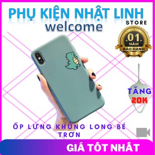 Ốp lưng iphone - ốp lưng khủng long bé trơn 6/6s/6plus/6splus/7/8/7plus/8plus/x/xs/xs max/11/11pro max-jk5