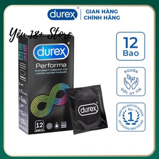 Bao cao su Durex Performa 12 bao kéo dài cuộc yêu chống xuất tinh sớm [che tên sản phẩm]