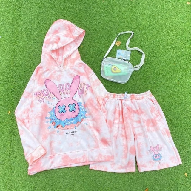 Set bộ hoodie 3d bad rabbit
