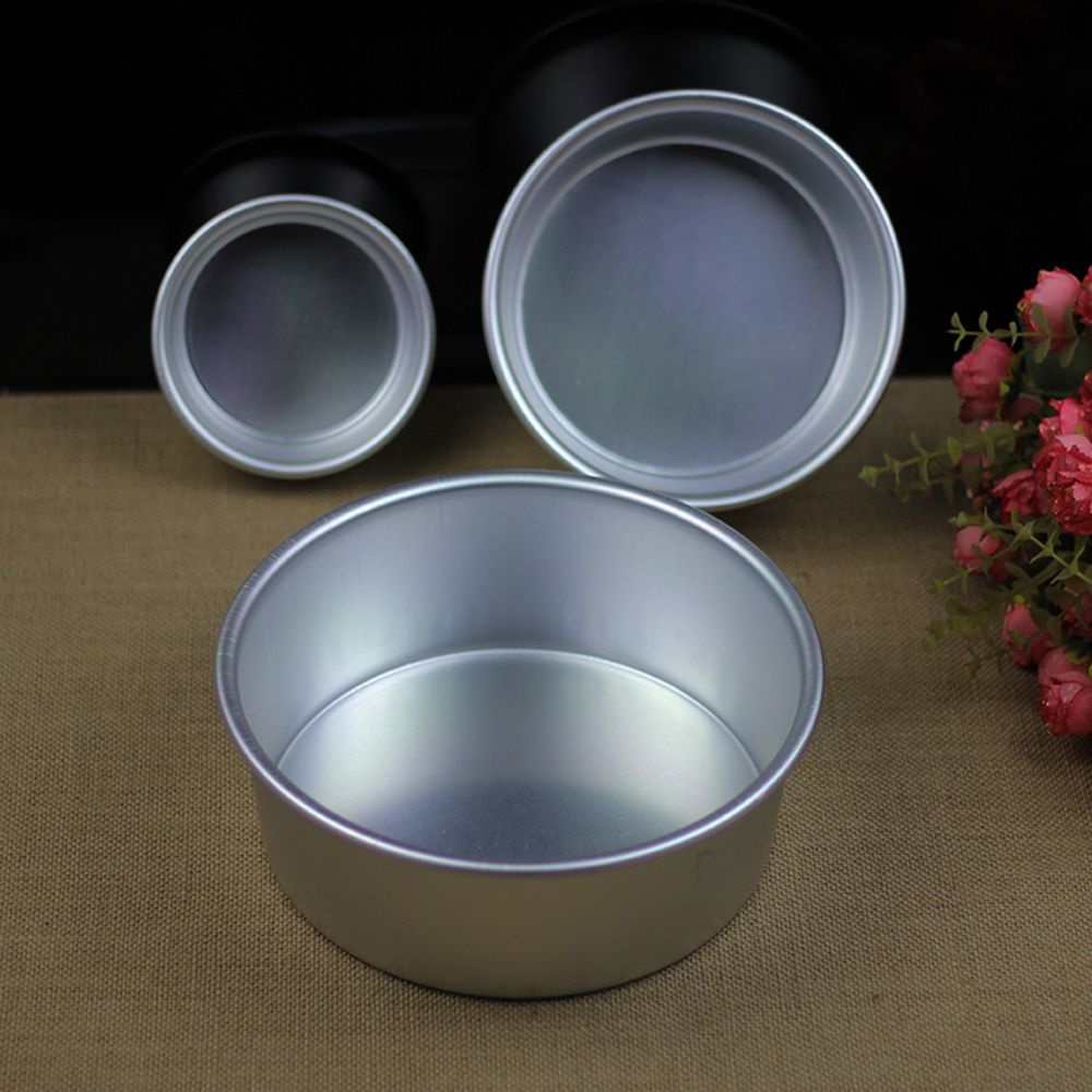Khuôn Làm Bánh Pudding Bằng Hợp Kim Nhôm Đế Cố Định 4/6inch DIY