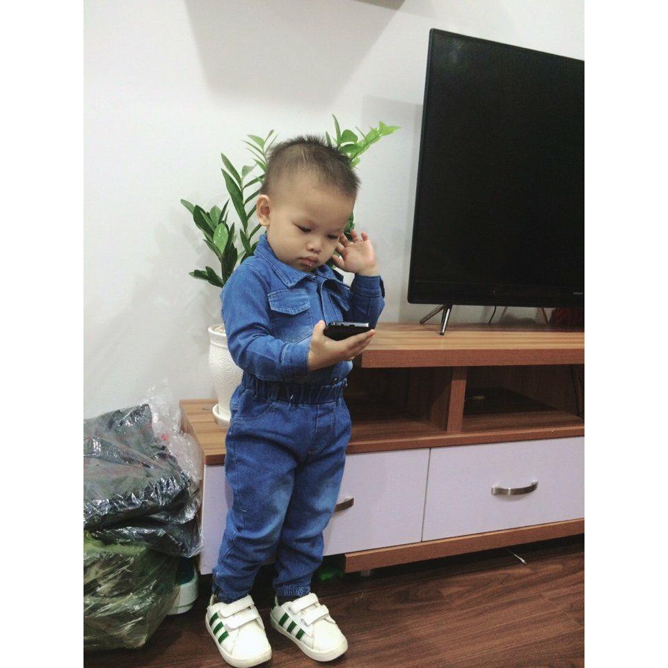 Combo 1 ri bộ jean cho bé