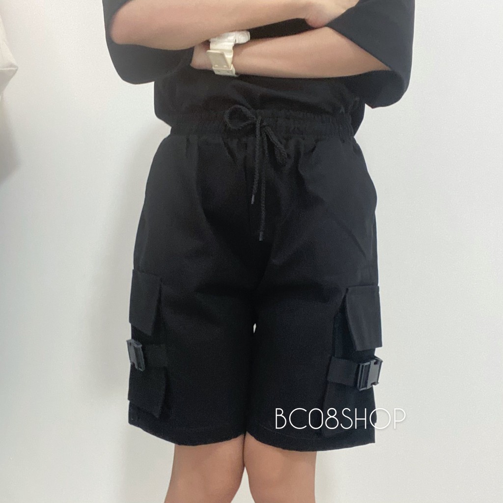 Quần Short Ngố Unisex chất vải kaki 2 màu Đen Be BC079 | BigBuy360 - bigbuy360.vn