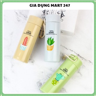 Bình giữ nhiệt 🍉freeship 50k 🍉 bình giữ nhiệt thủy tinh cute 500ml nhiều màu