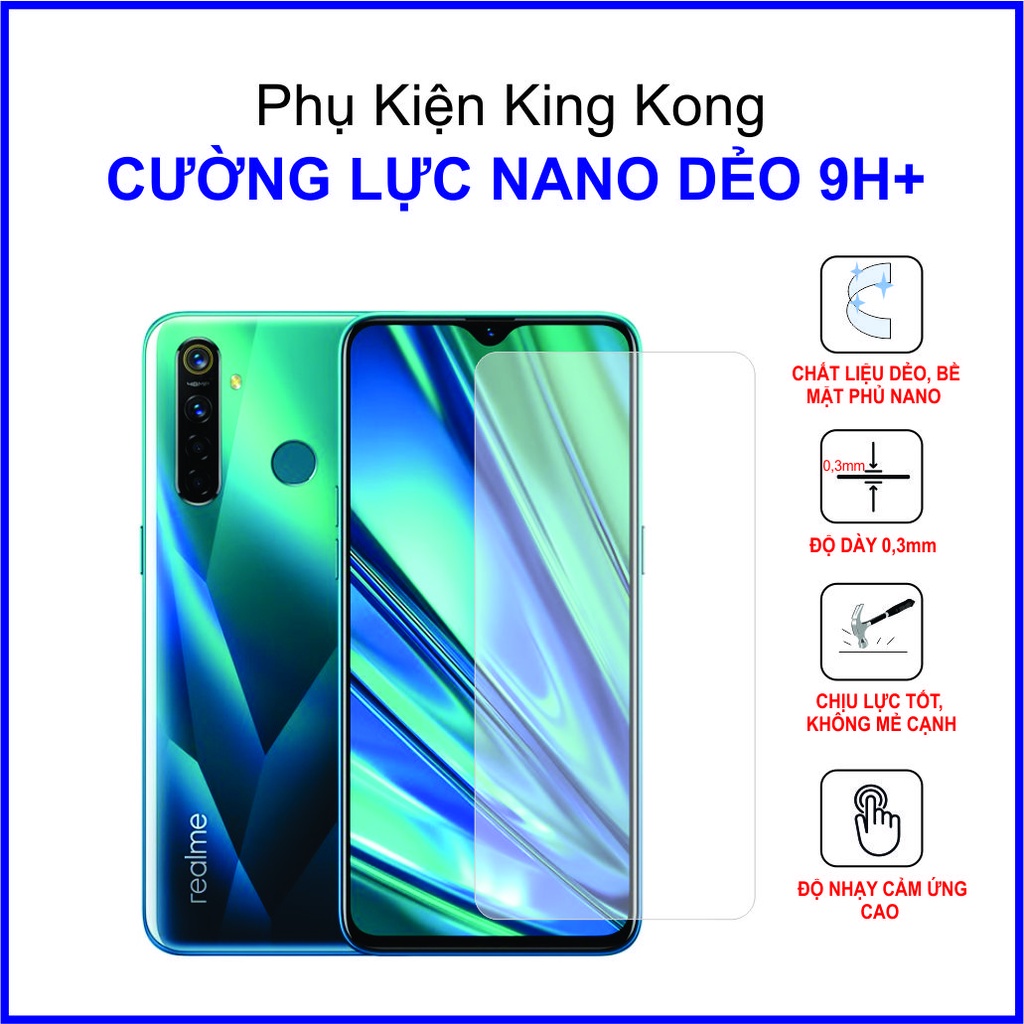 Dán cường lực Realme 5S, 5 Pro cường lực nano dẻo 9H+
