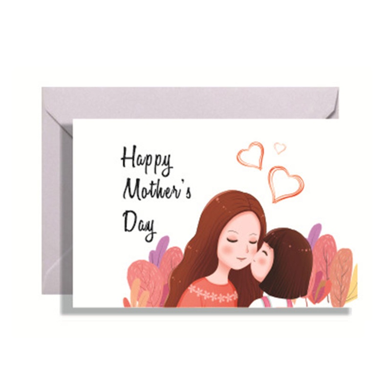 Bộ Thiệp Chúc Mừng Ngày Của Mẹ Trái Tim Kèm Nhãn Dán