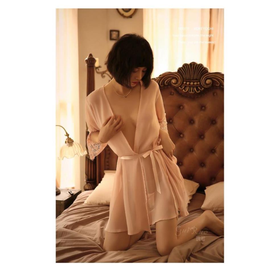 Áo choàng ngủ sexy tiểu thư xuyên thấu cao cấp gợi cảm 396 * ! | BigBuy360 - bigbuy360.vn