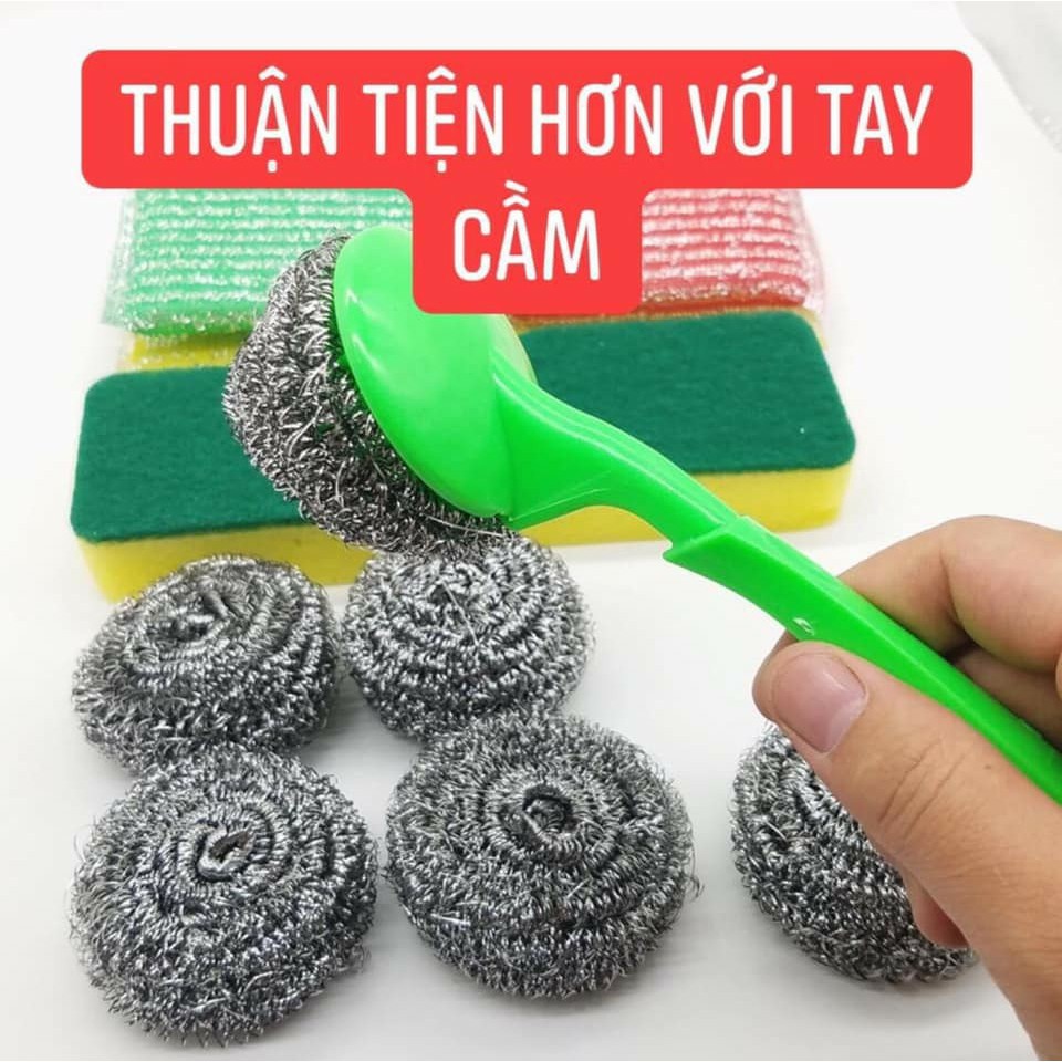 D109 Set 12 Chi Tiết Cọ Rửa Xoong Nồi