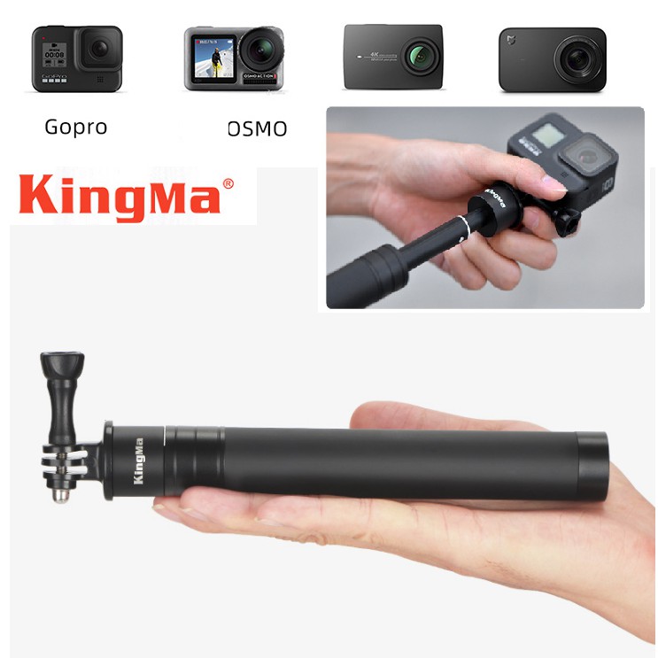 Gậy nối dài Kingma bằng hợp kim gắn GoPro 9 / 8 / 7 / 6 / 5 và Action Cam có thể điều chỉnh độ dài tùy ý