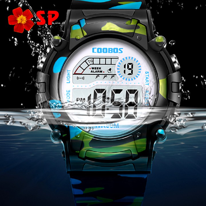 ĐỒNG HỒ TRẺ EM - ĐỒNG HỒ BÉ TRAI BÉ GÁI COOBOS 1015- ĐÈN LED 7 MÀU NHIỀU CHỨC NĂNG - CÓ SỈ SLL | BigBuy360 - bigbuy360.vn