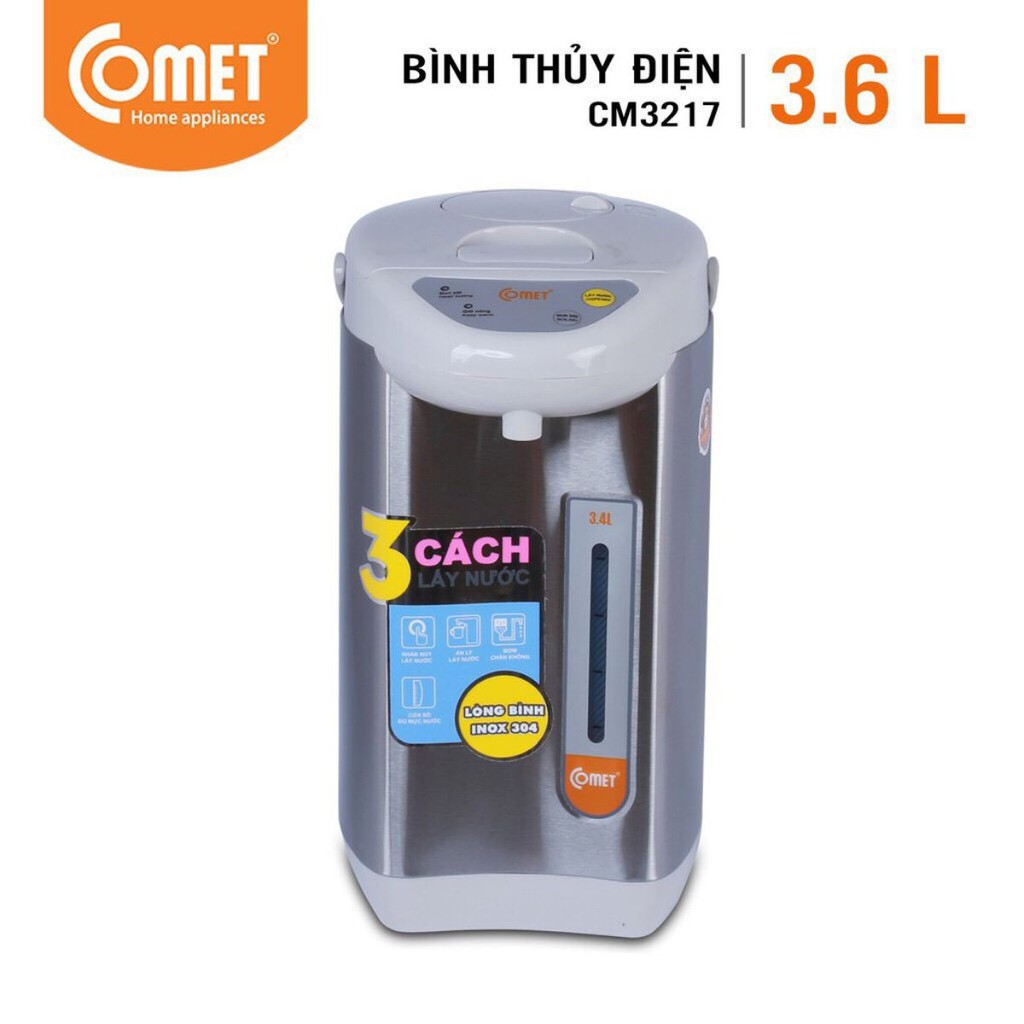 Bình Thủy Điện Comet CM3217❤️FREESHIP❤️ Bình Thủy 3.4 Lít - Hàng Chính Hãng Sử Dụng Tiện Lợi Cực HOT