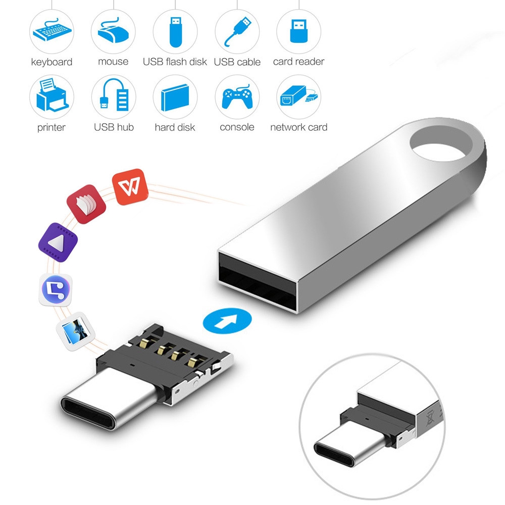 Đầu nối chuyển đổi từ USB C sang USB A 3.0 bằng nhôm cao cấp cho MacBook Pro