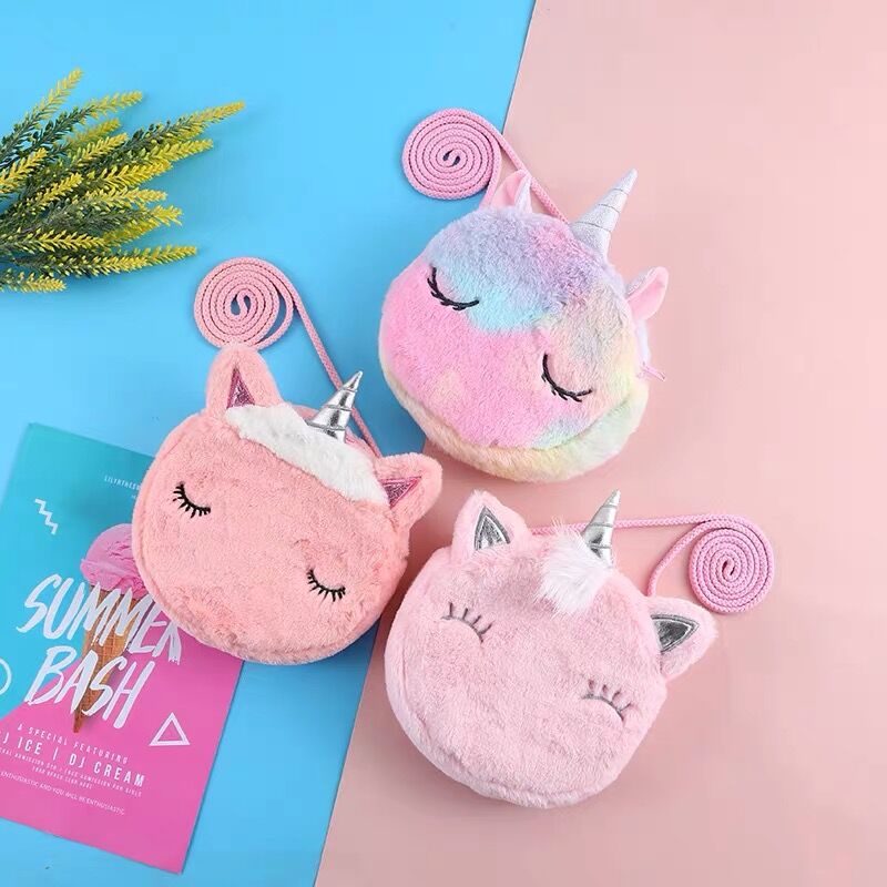 Túi đeo chéo hình kỳ lân dễ thương cho bé gái