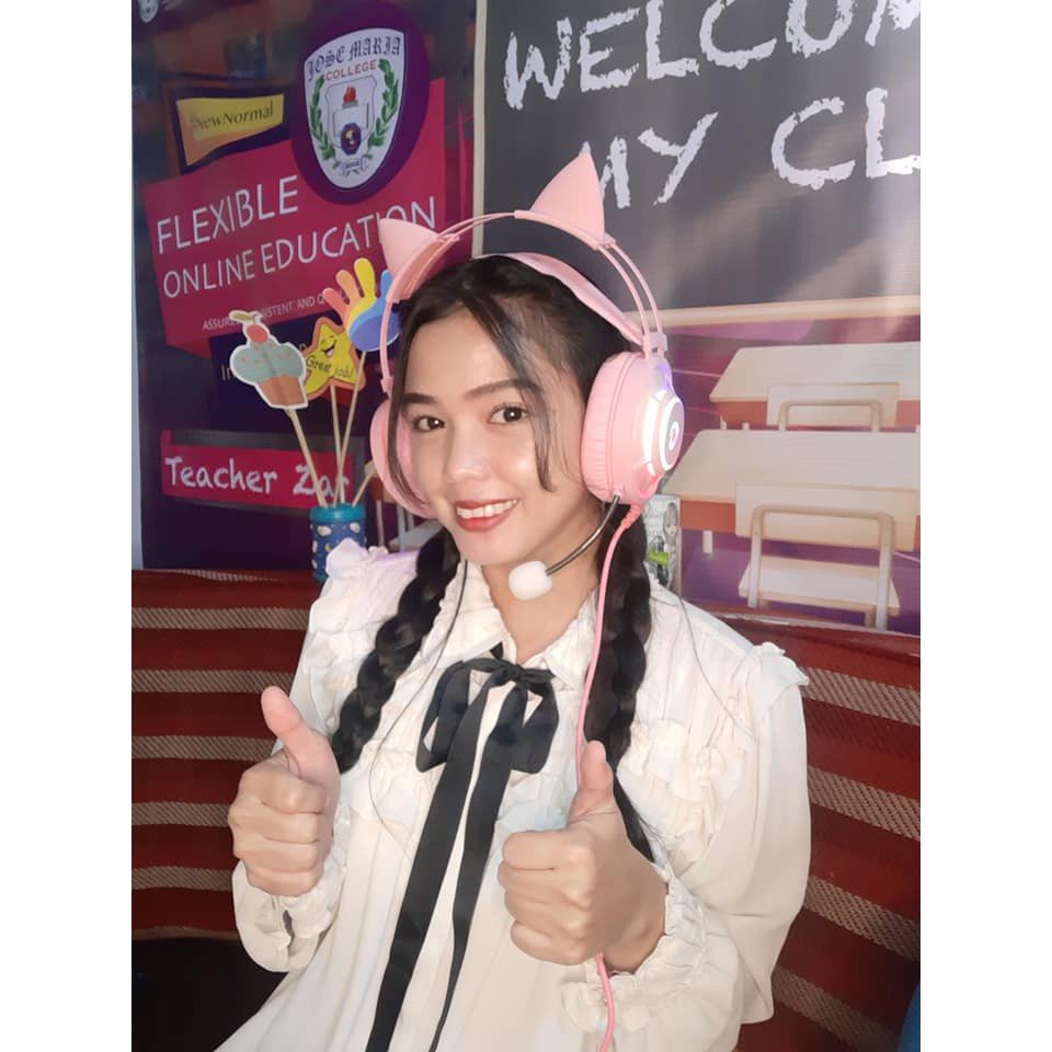 Tai nghe gaming Dareu EH469 QUEEN RGB  - Kèm tai mèo