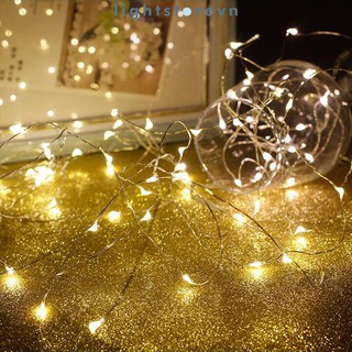 Đèn Led Đom Đóm Fairylight 2 mét dùng pin tròn CR2032 (Tặng kèm 2 pin)