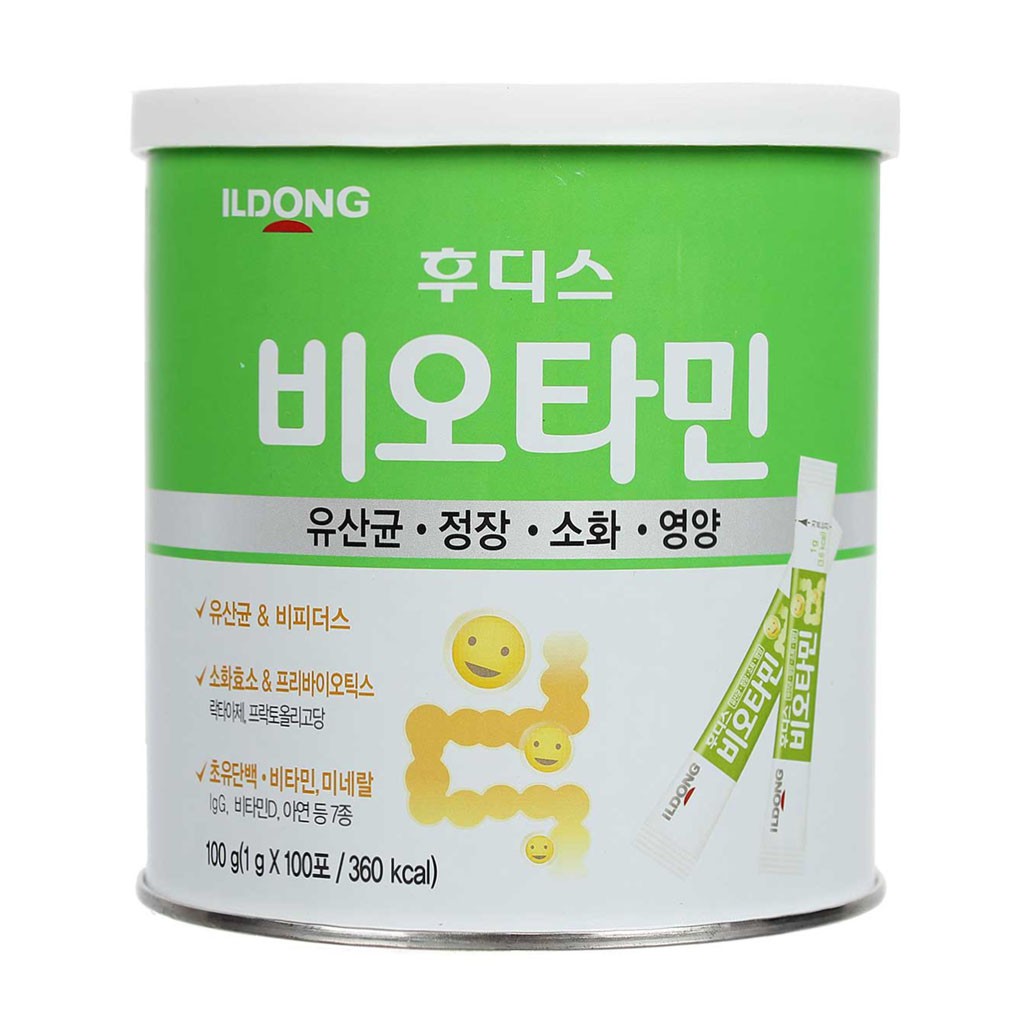 Có Tem Phụ Men Tiêu Hóa ILDONG FOODIS Biotamin Hộp 100 Gói x 1g