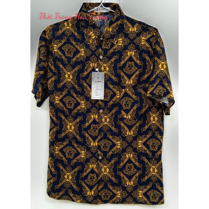 Áo sơ mi nam ngắn tay trung niên vải lanh cực mát không nhăn xù