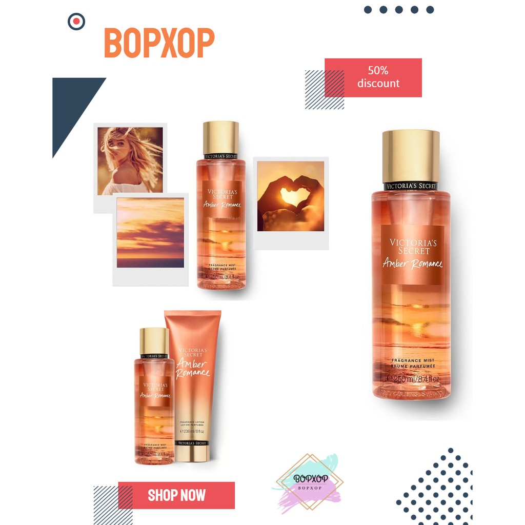 XỊT THƠM VICTORIA'S SECRET 250ML  AMBER ROMANCE