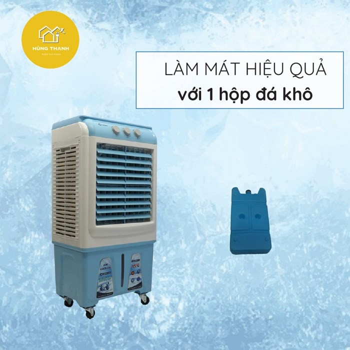 Quạt điều hoà hơi nước 45L Nineshield HS588A, Quạt hơi nước phun sương tạo ẩm tự động chính hãng